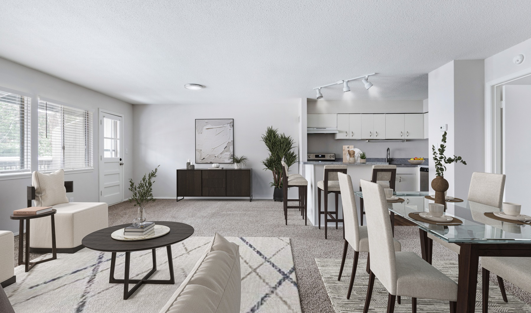 Open-Concept Living Space with Integrated Kitchen, Dining, and Living AreasOpen-Concept Living Space with Integrated Kitchen, Dining, and Living Areas